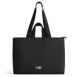 Bagsmart - Halo 25L Work Tote, Water-Resistant Puffer Tote with 15.6" Laptop Sleeve & Magnetic Cardholder for Commute & Travel - Black