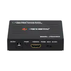 J-Tech Digital Premium Quality HDMI 2.1CH/5.1CH Audio Extractor -TECH DIGITAL MODEL: JTDATSCH DC 5V PWR HDMIIN PASS 2CH 5.1CH