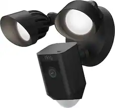 Front. Ring - Floodlight Cam Plus Outdoor Wired 1080p Surveillance Camera - Black.