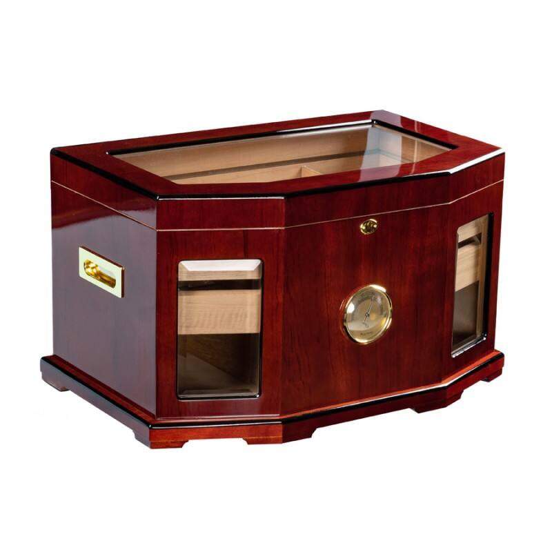Left. Prestige - Chancellor Cigar Humidor - Rich High Lacquer Finish.