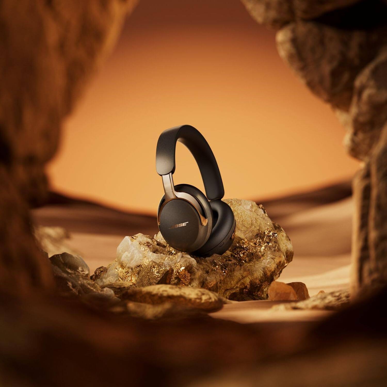 Alt View 3. Bose - Bose QuietComfort Ultra Bluetooth Headphones (2nd Gen) Bundle with Fast Charger, Noise Cancelling (Desert Gold) - Desert Gold.