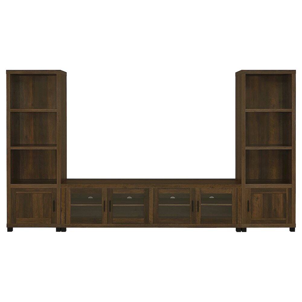 Front. Coaster Co. of America - Sachin 3-piece 79" TV Entertainment Center Dark Pine - Green.