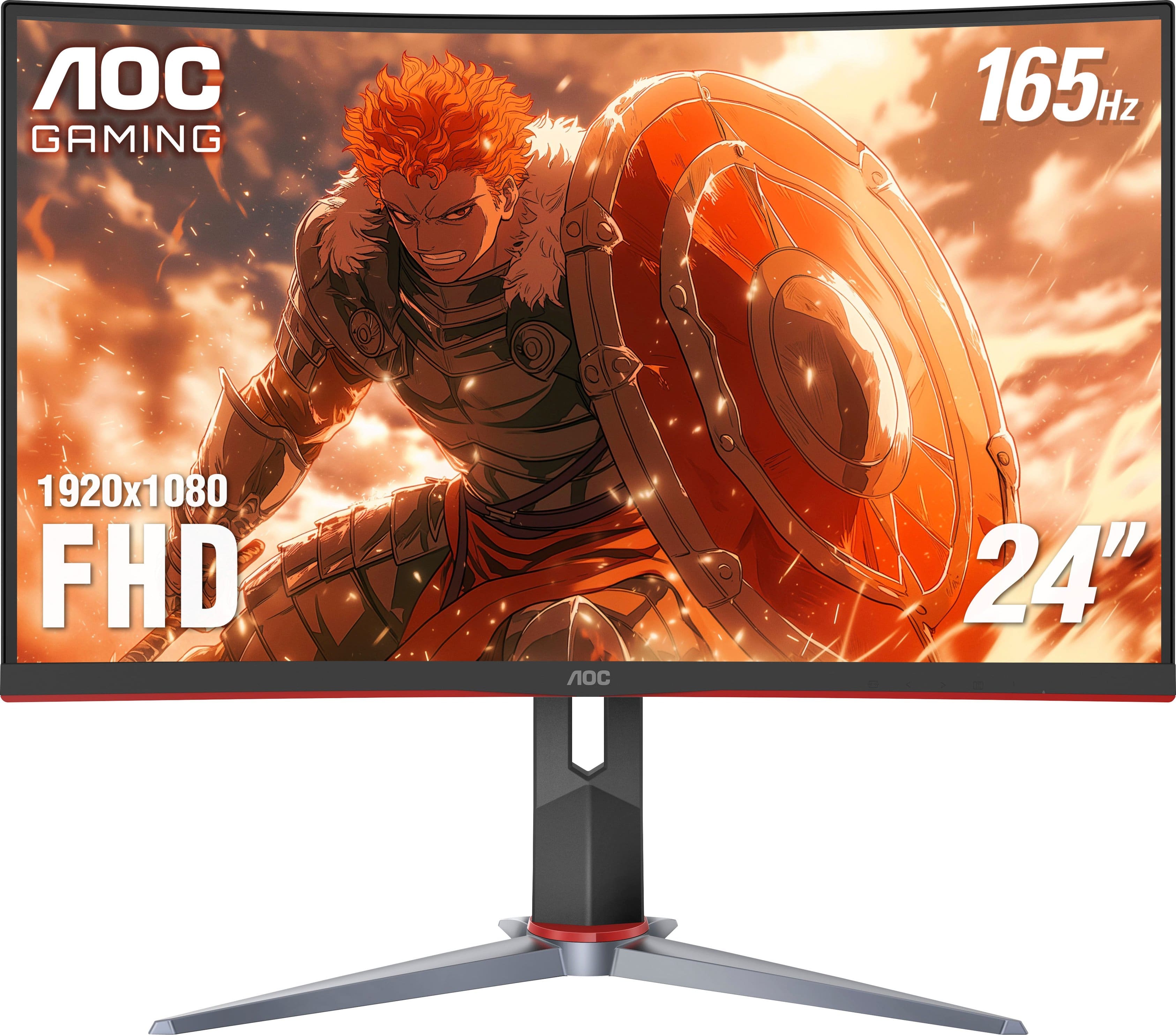 The text on the image reads: "AOC Gaming 165Hz 1920x1080 FHD 24"."