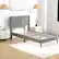 Alt View 6. Costway - Twin Bed Frame Modern Platform Bed with Linen Upholstered Wingback Headboard - Grey.