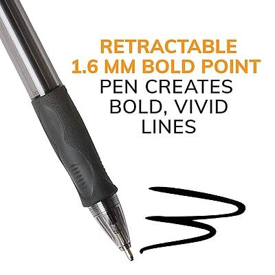 RETRACTABLE  
1.6 MM BOLD POINT  
PEN CREATES  
BOLD, VIVID LINES
