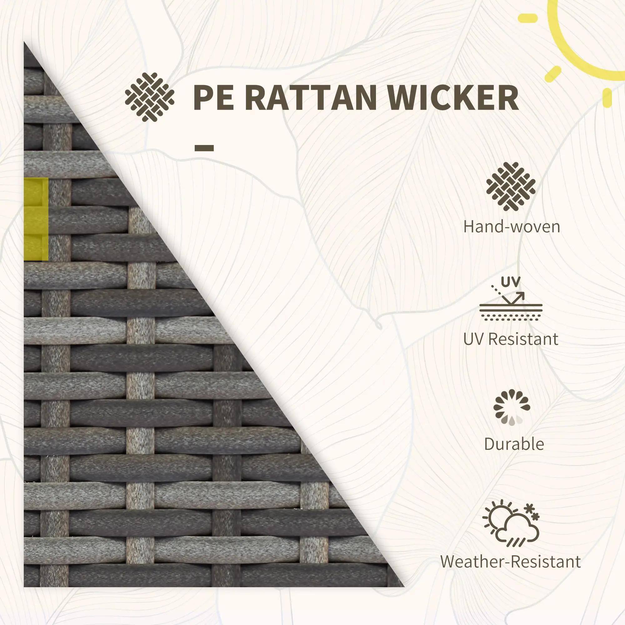 PE RATTAN WICKER - Hand-woven, UV Resistant, Durable, Weather-Resistant