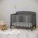Angle. Graco - Benton 5-in-1 Convertible Crib - Gray.
