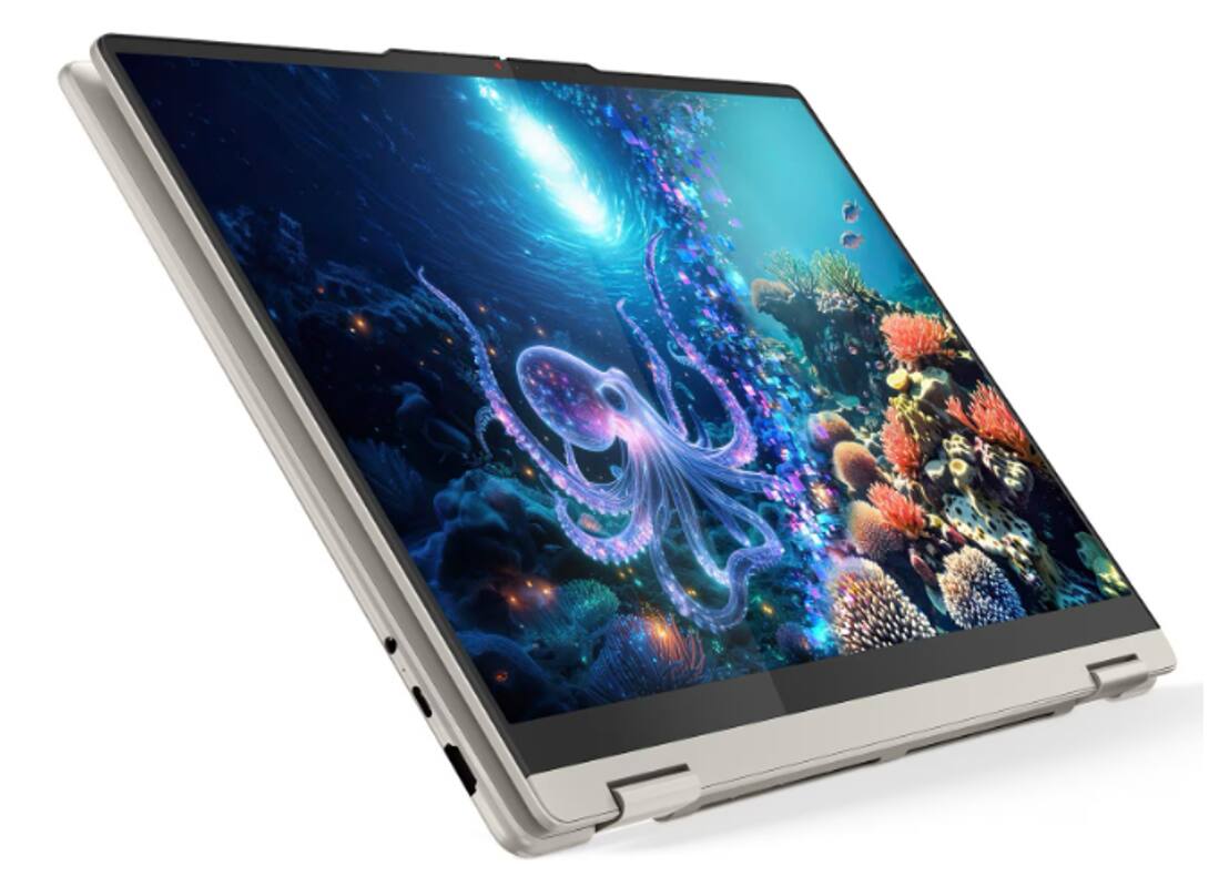 Alt View 2. Lenovo - Lenovo Yoga 7 2-in-1 Laptop 16.0 WUXGA (AMD Ryzen AI 5 340, 16GB LPDDR5X, 512GB M.2  PCIe SSD, Win 11 Pro) - Seashell.