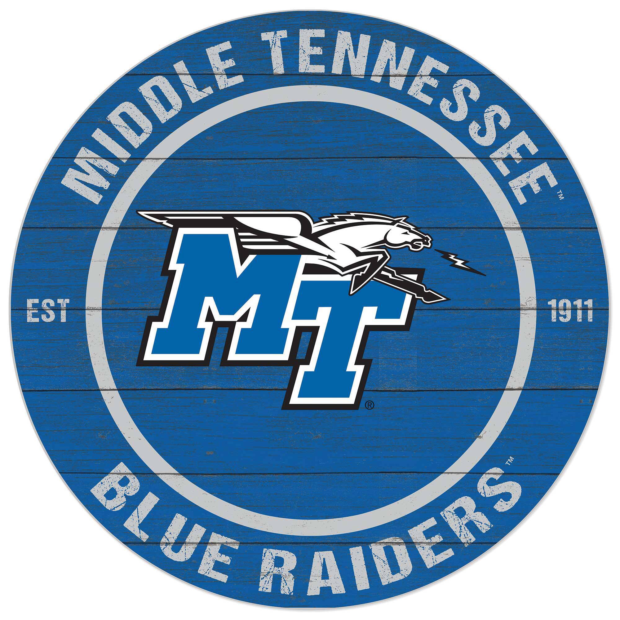 MTSU Blue Raiders 20'' x 20'' Indoor/Outdoor Circle Sign