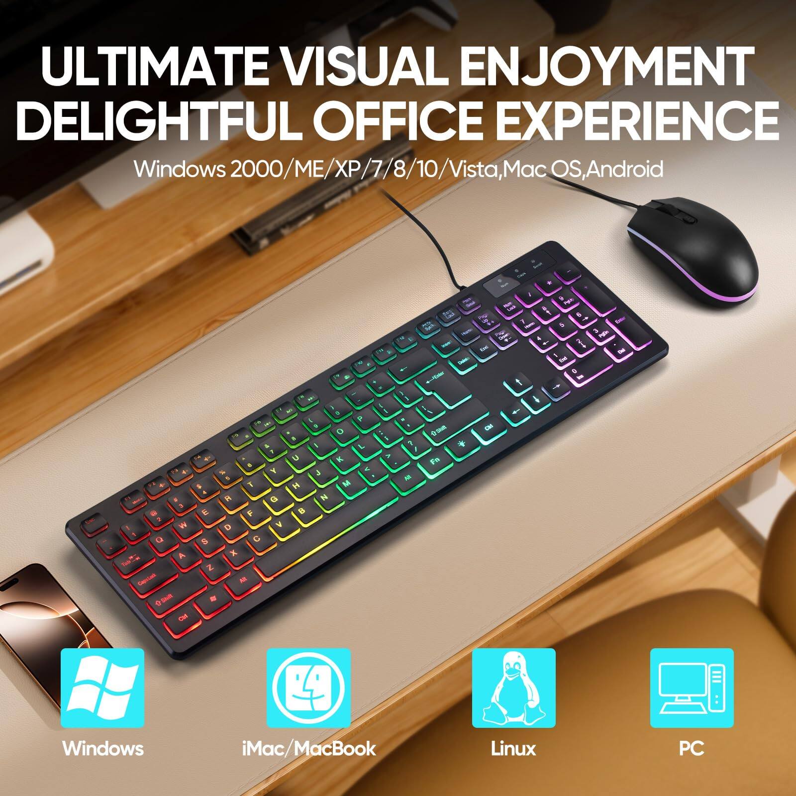 ULTIMATE VISUAL ENJOYMENT  
DELIGHTFUL OFFICE EXPERIENCE  

Windows 2000/ME/XP/7/8/10/Vista, Mac OS, Android  

Windows  
iMac/MacBook  
Linux  
PC