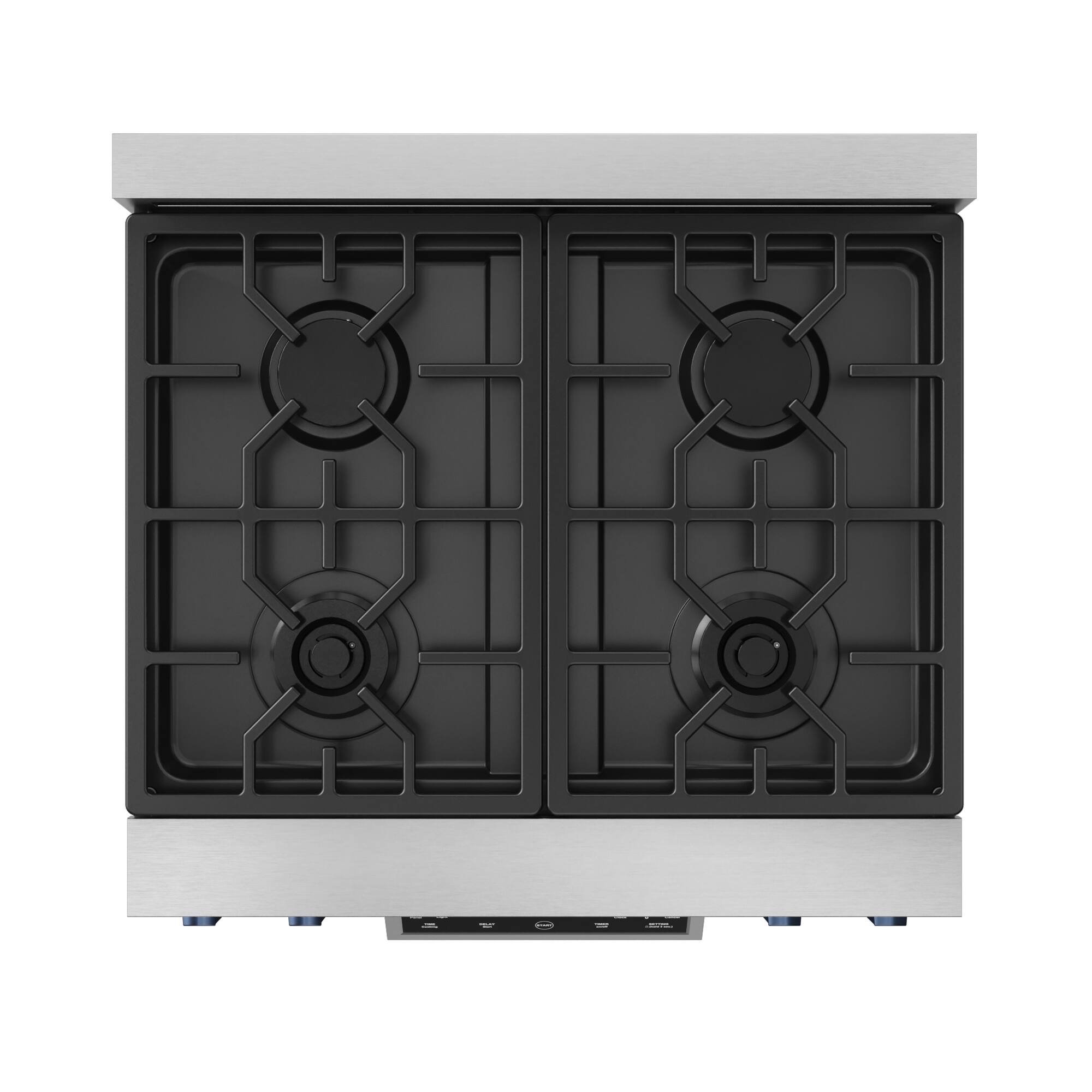 Alt View Zoom 2. Gordon Ramsay Series by Thor Kitchen 4.55 Cu. Ft Freestanding Liquid Propane Gas Range with Navy Blue Hardware - Stainless Steel.