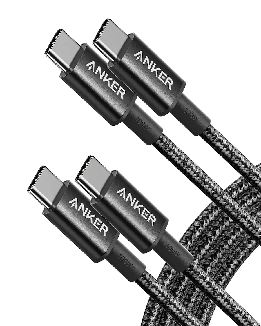 Anker USB C To USB C Cable 2 Pack 6 FT 1 8 M Type C 100W Charger anker-usb-c-to-usb-c-cable-2-pack-6-ft-1-8-m-type-c-100w-charger