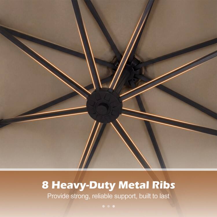 8 Heavy-Duty Metal Ribs Provide strong, reliable support, built to last