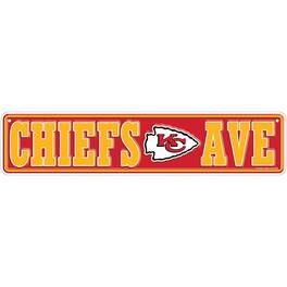 Fan Creations - Kansas City Chiefs 4" x 18" Team Boulevard Metal Sign - Multicolor