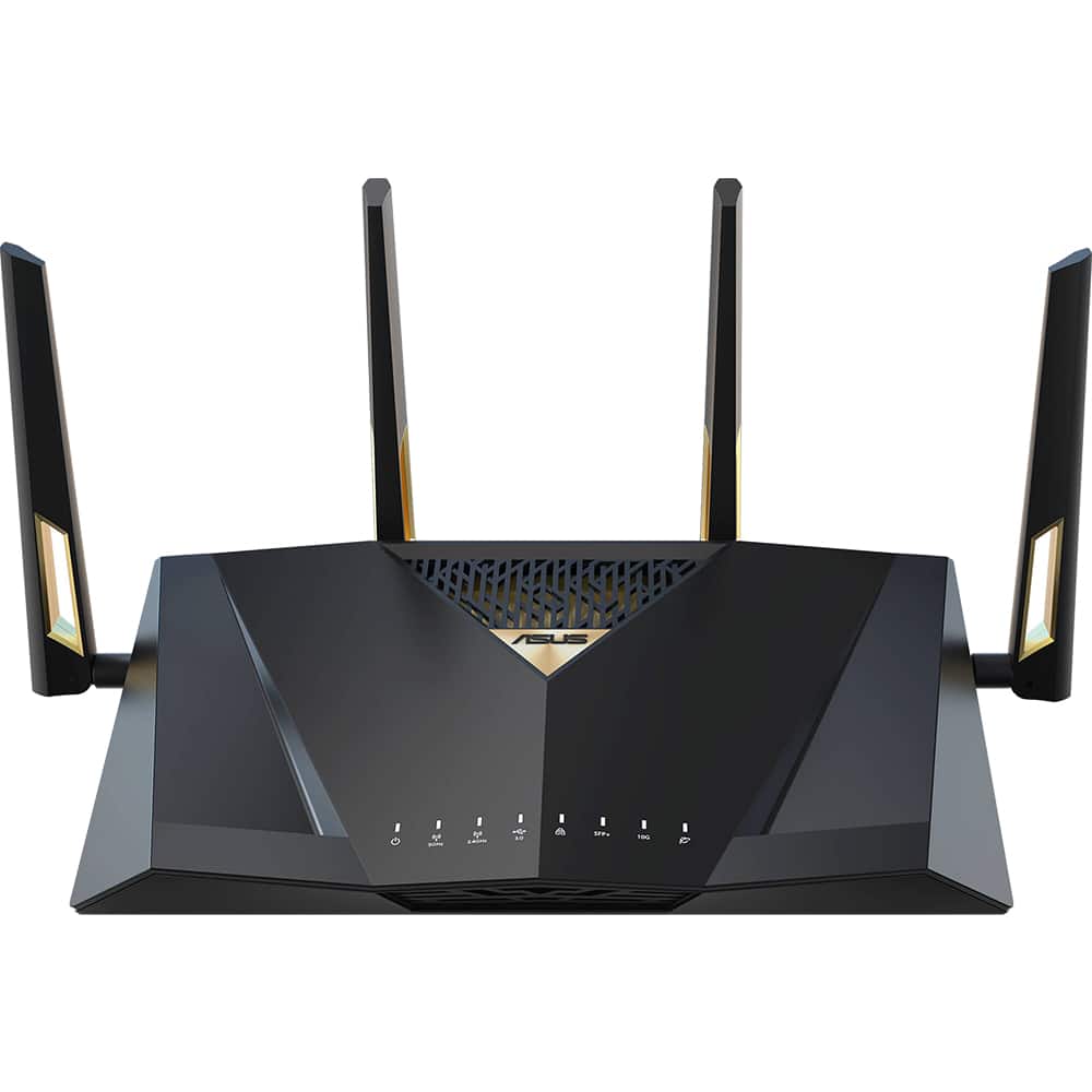 ASUS - Dual-Band WiFi 7 AiMesh Extendable Performance Router RT-BE88U - Black