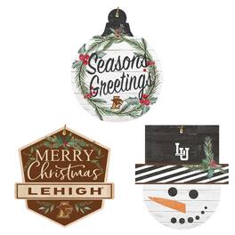 Jardine - Lehigh Mountain Hawks Ornament Bundle - White