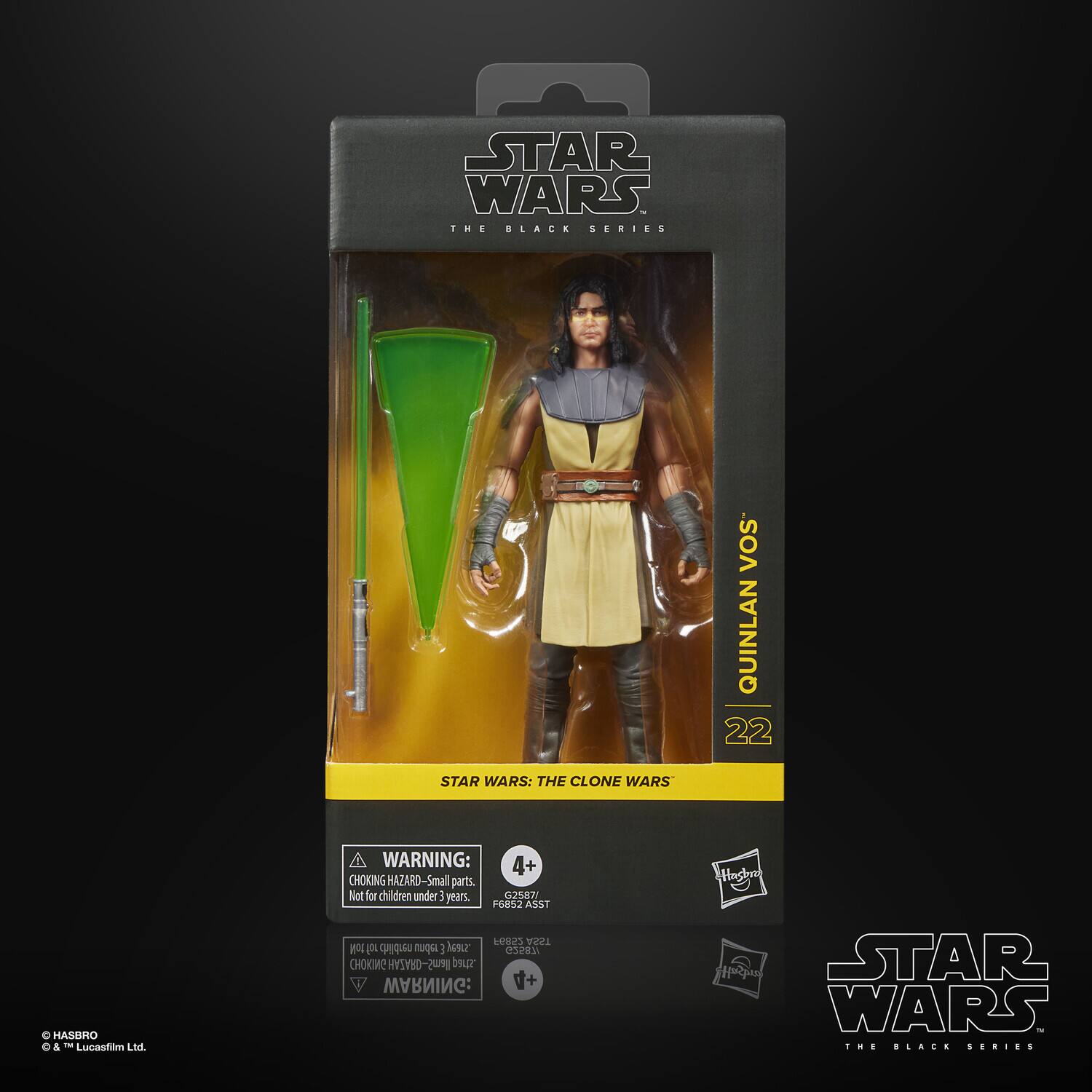 STAR WARS THE BLACK SERIES Vos QUINLAN 22 STAR WARS: THE CLONE WARS O HASBRO & Lucasfilm Ltd. WARNING: 4+ CHOKING HAZARD-Small parts. Not for children under 3 years. 02587 F6812 ASST LOSUS TR2A nyblit sapun 3 MGBLZ aSs OKI IRWS-GHYZTH sur WARNING: 4+ Hagbr STAR WARS - ... BLACK .....