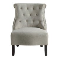 OSP Home Furnishings - Evelyn Tufted Chair in Fabric - Linen - Front_Zoom