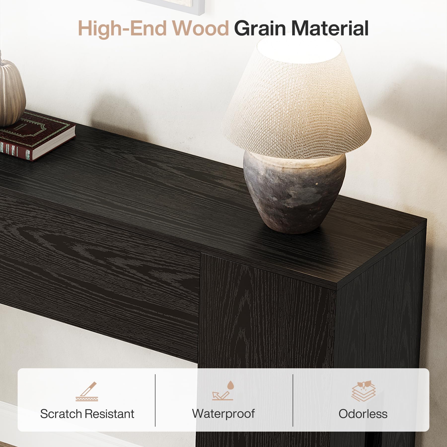 High-End Wood Grain Material

11

Scratch Resistant
Waterproof
Odorless