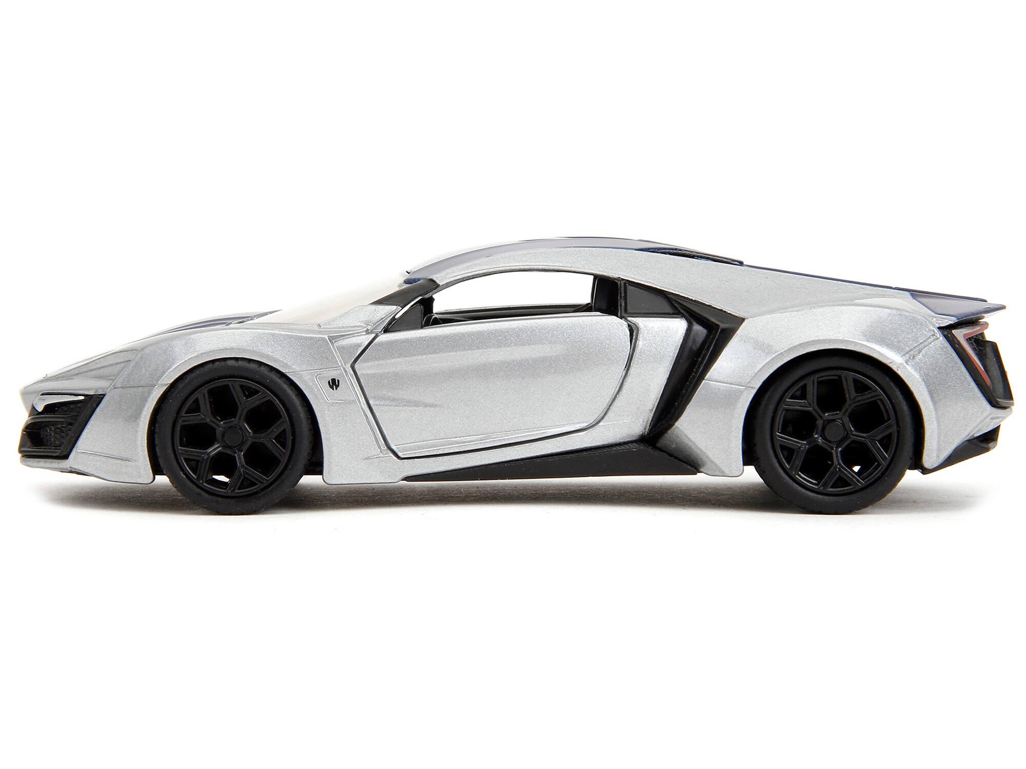 Left. Jada - Lykan Hypersport Silver Metallic and Purple "Pink Slips" Series 1/32 Diecast Model Car by Jada - Silver Metallic And Purple.