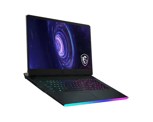 Front. MSI - GE76 Raider GE76 Raider 10UG-238 Laptop 17.3 FHD Display (i7-10750H, 32GB, 1TB SSD, Win 11 Pro) - Titanium Blue.