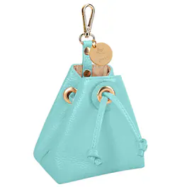 PoisePup - Genuine Leather Hands-Free Pet Walking and Training Treat Pouch for Dog - Teal