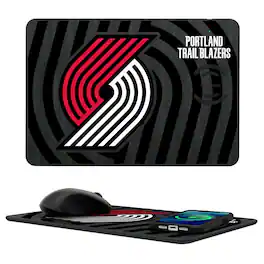 Keyscaper - Portland Trail Blazers Wireless Charger & Mouse Pad - Multicolor