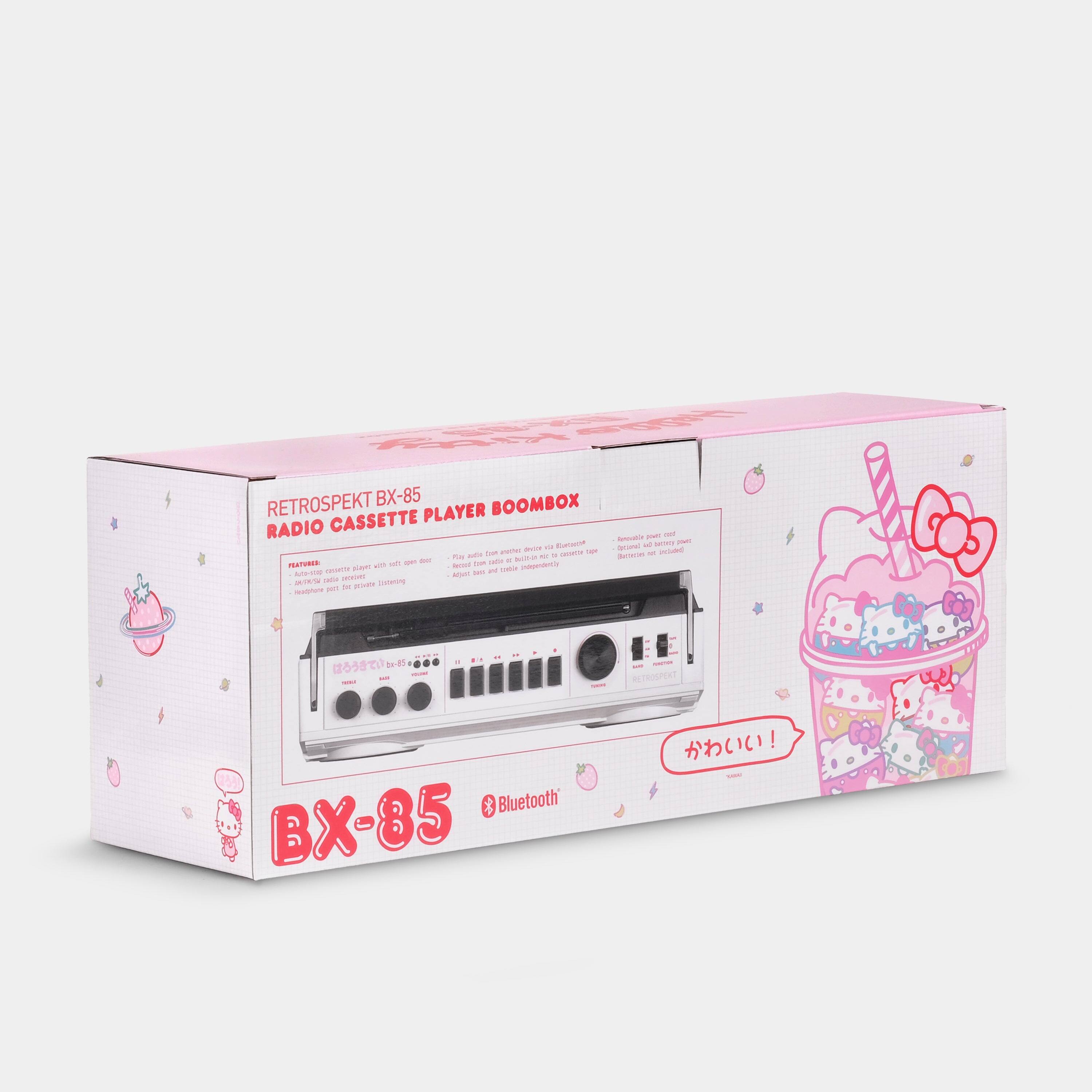 RETROSPEKT BX-85  
RADIO CASSETTE PLAYER BOOMBOX  

- Bluetooth  
- Play music from your phone, tablet, or computer  
- Built-in FM radio  
- AUX input for external devices  
- Cassette player  
- Built-in speaker  
- Compact and portable  

BX-85  

Bluetooth  

かわいい！