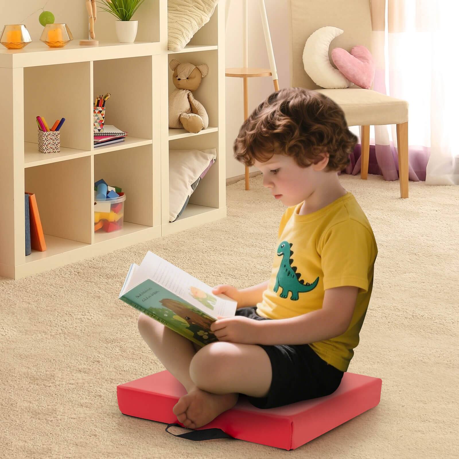 Alt View 1. Costway - Costway 16" Classroom Floor Cushions with Handles for Adults Toddlers for Home - Multicolor.