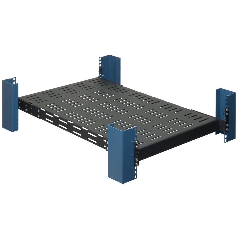 Alt View 3. RackSolutions - RackSolutions 1U Heavy Duty Fixed Shelf 28in Depth for 23in EIA Racks - Black.