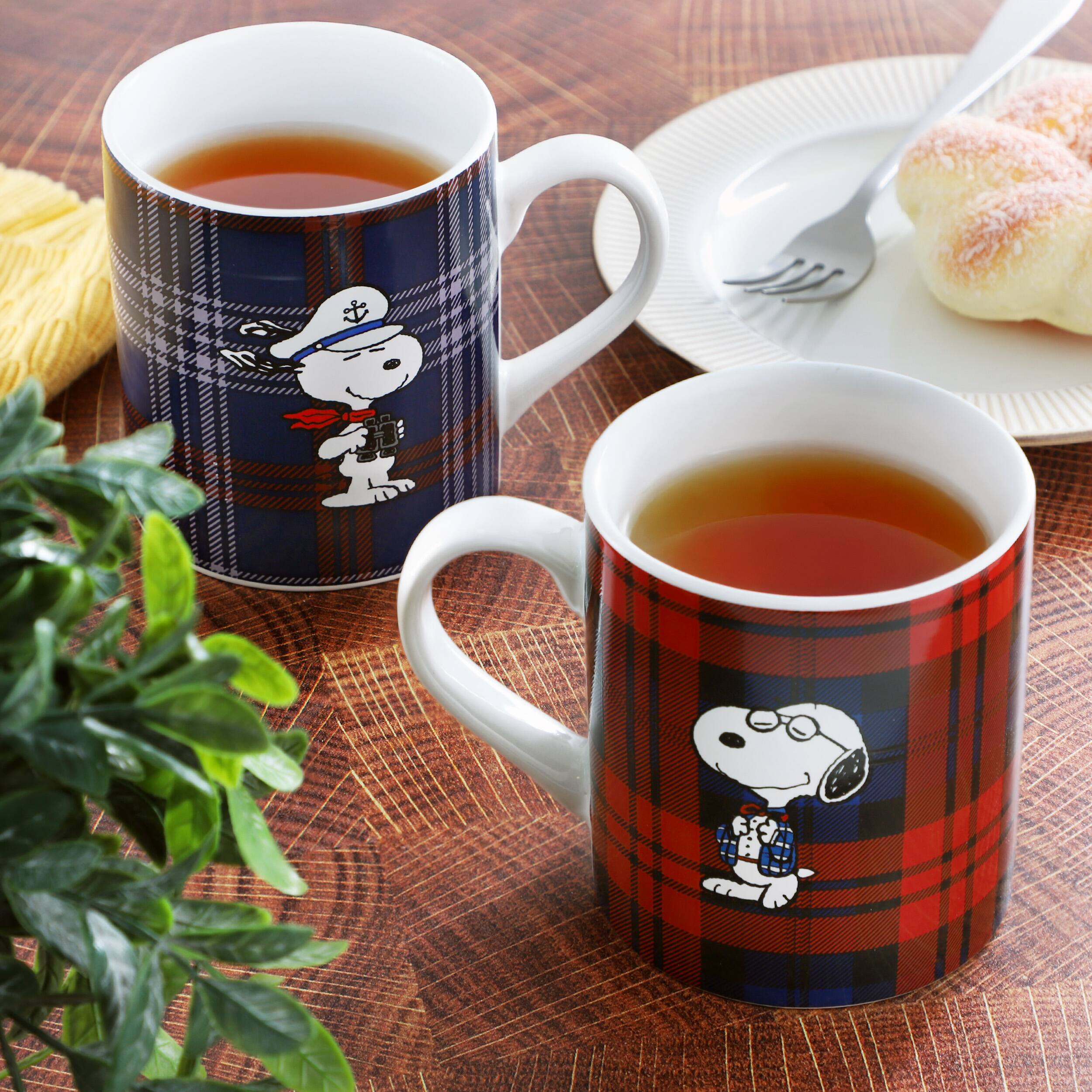 Alt View 1. Peanuts - Peanuts Midcentury Cool 4 Piece 19 Ounce Stoneware Assorted Mug Set - Assorted Colors.