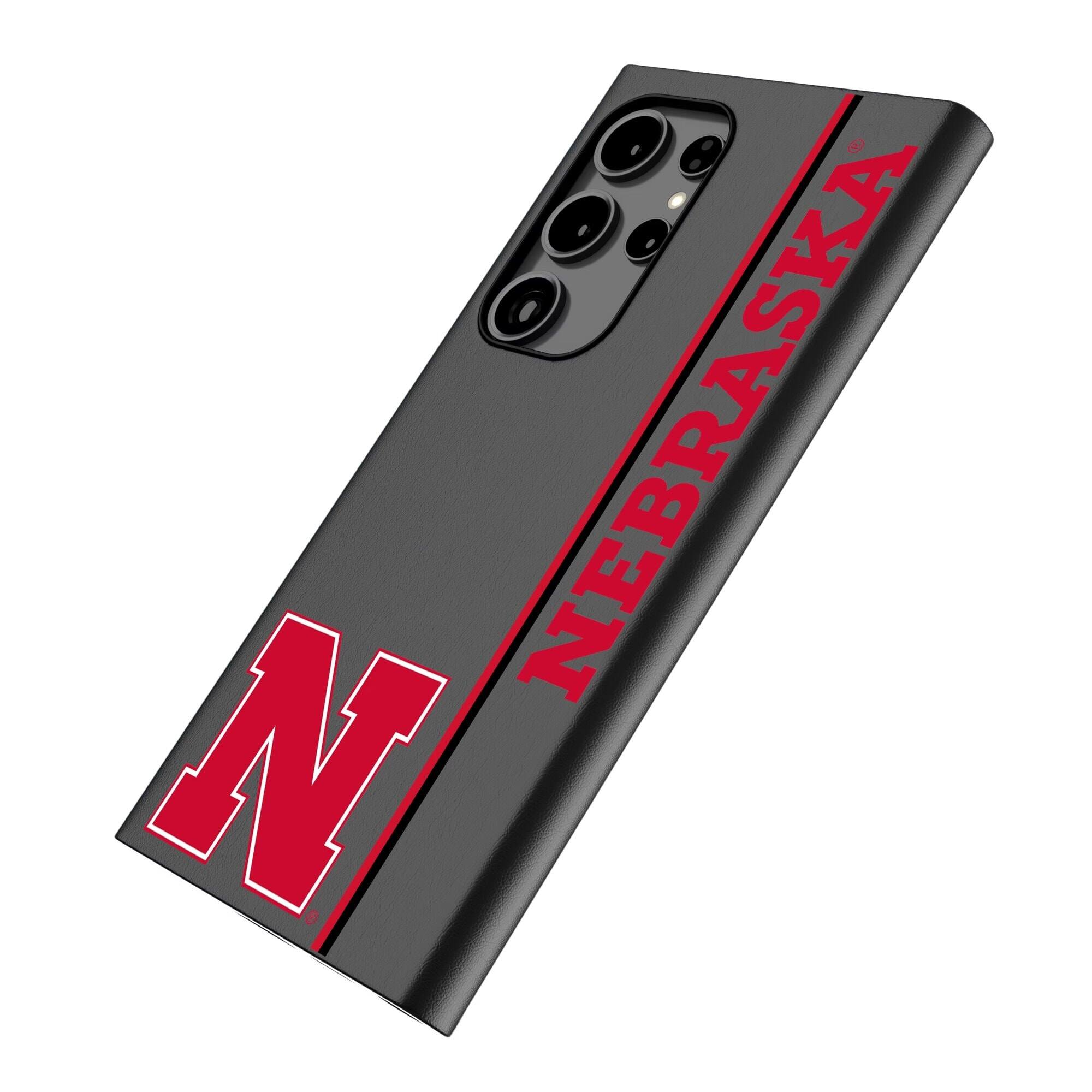 Alt View 1. Keyscaper - Nebraska Huskers Galaxy Magnetic Bump Case - S24 - Black.