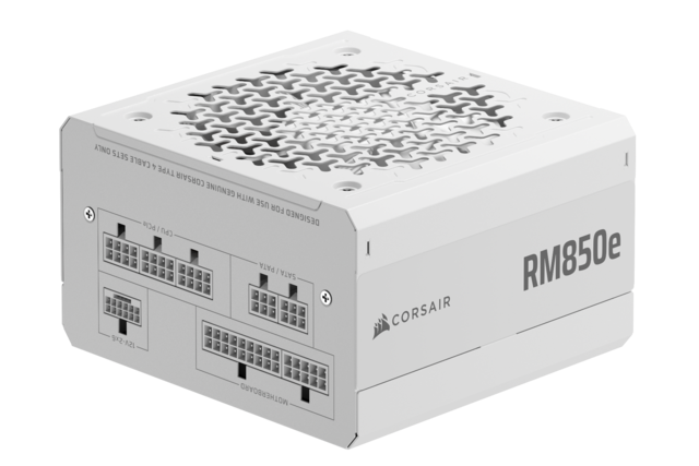 CORSAIR - RMe Series RM850e 80 PLUS Gold Fully Modular Low-Noise ATX 3.1 and PCIE 5.1 Power Supply - White