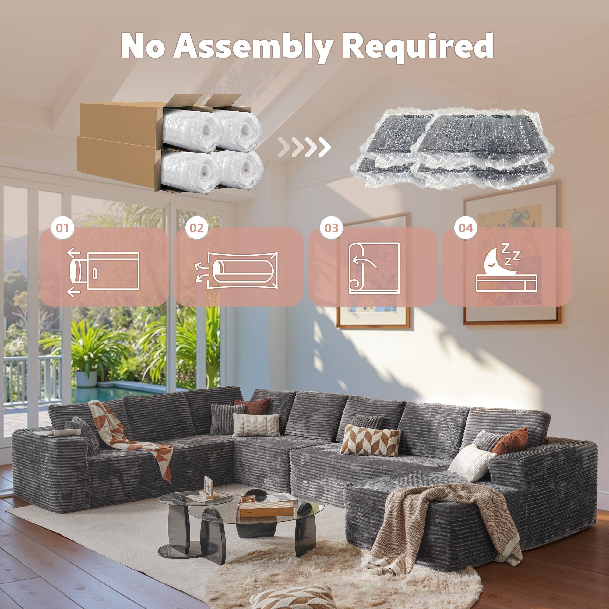 No Assembly Required

01
02
03
04