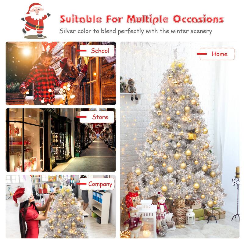 Suitable For Multiple Occasions  
Silver color to blend perfectly with the winter scenery  

- School  
- Home  
- Store  
- Company