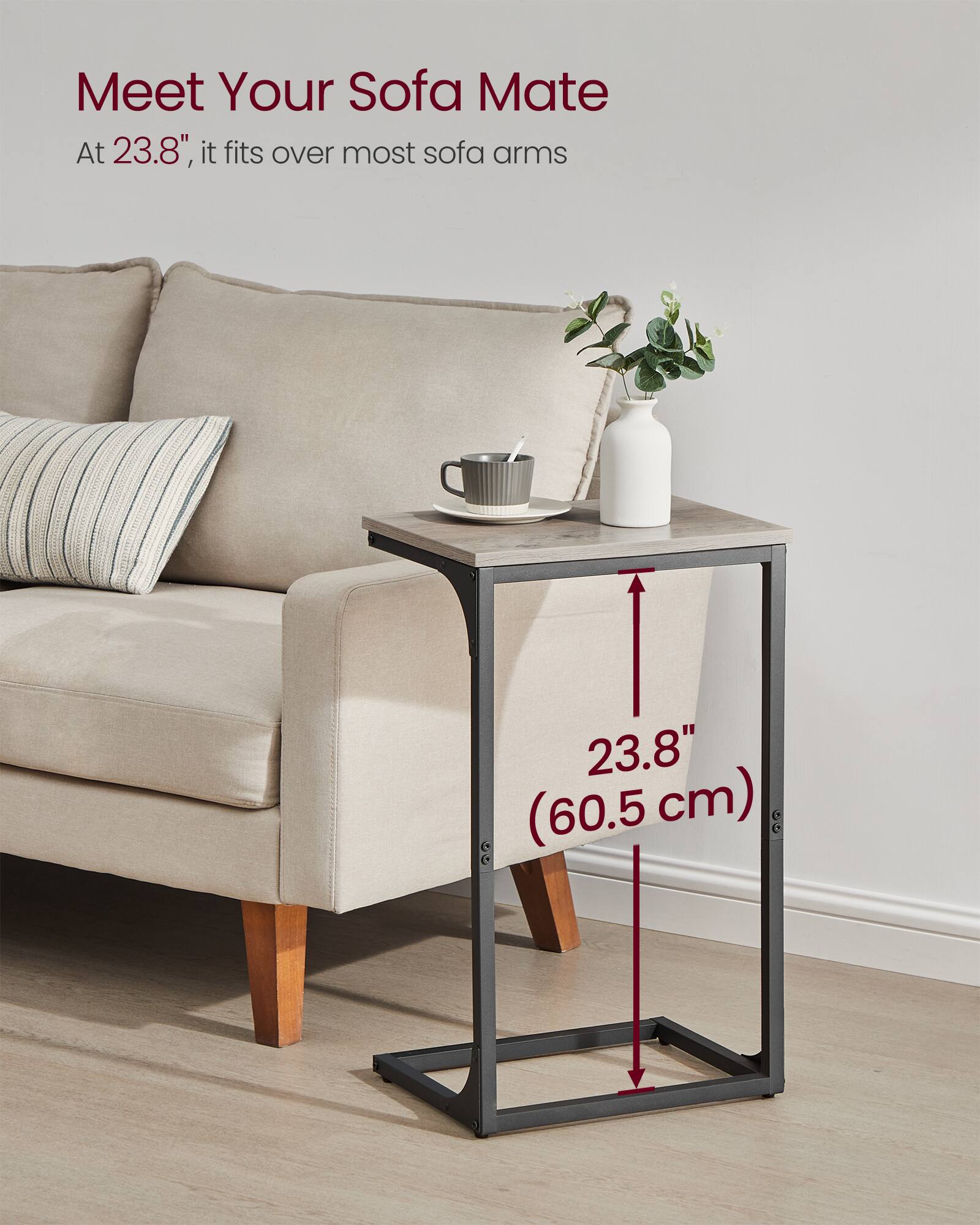 Meet Your Sofa Mate

At 23.8", it fits over most sofa arms

23.8" (60.5 cm)