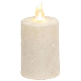 BreeBe - Warm Glow Glitter Flicker Flame Timer Votive 2.25" x 3"H - White