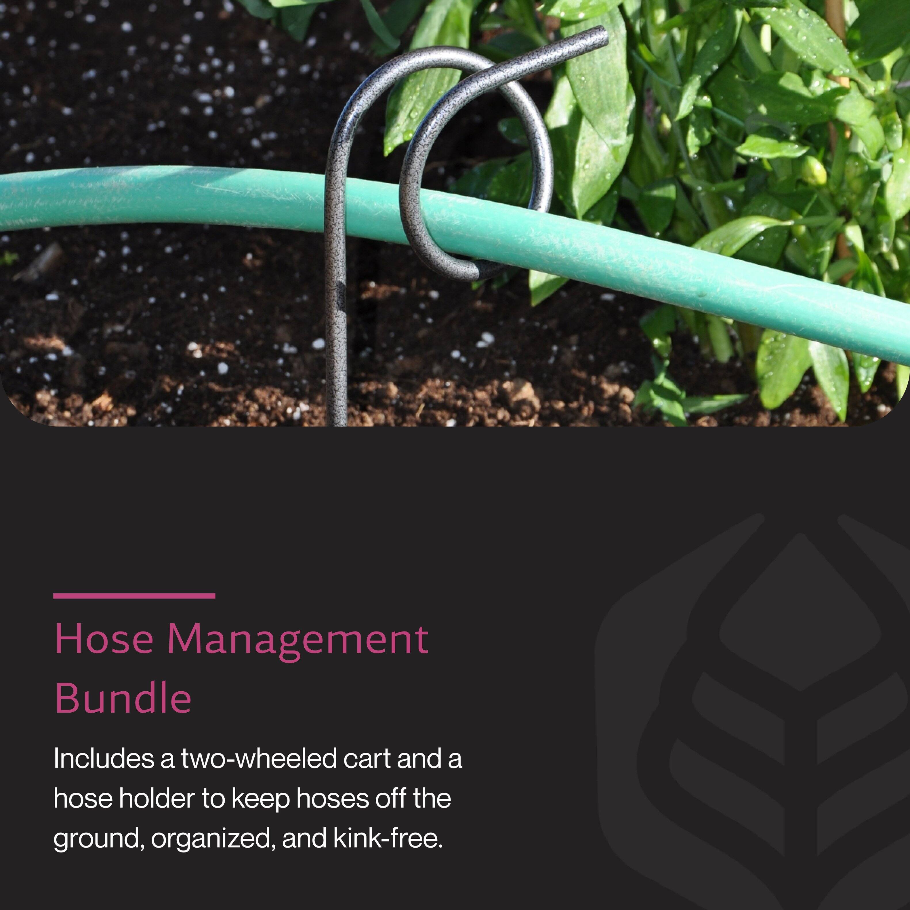 Hose Management Bundle

Includes a two-wheeled cart and a hose holder to keep hoses off the ground, organized, and kink-free.