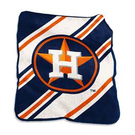 Logo Brands - Houston Astros 50" x 60" Raschel Stripe Throw Blanket - Multicolor