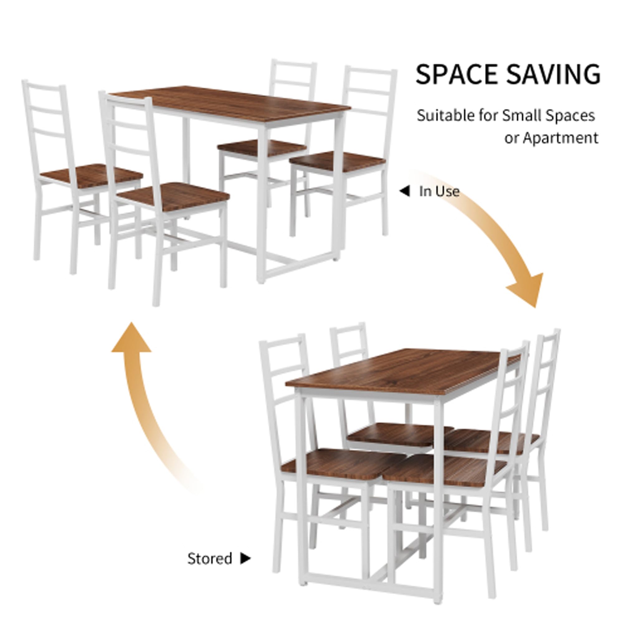 SPACE SAVING  
Suitable for Small Spaces or Apartment  

In Use  
Stored