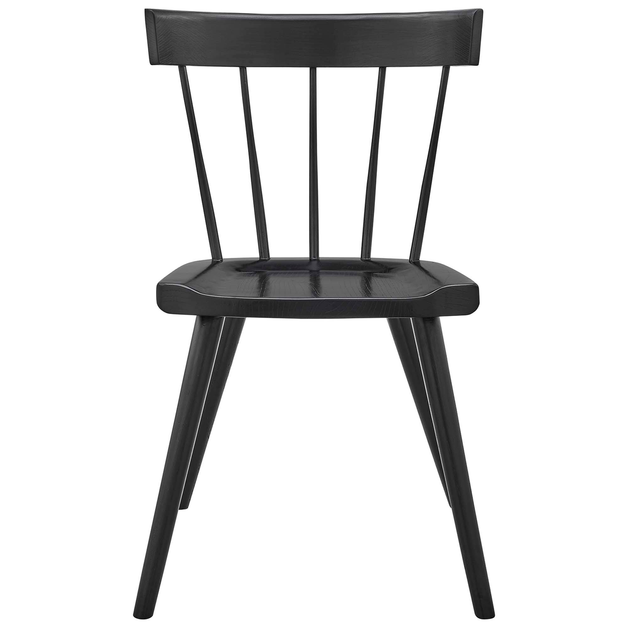 Alt View 1. Modway - Sutter Wood Dining Side Chair Set of 2 by Modway - Black.
