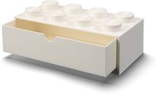Front. Room Copenhagen - Room Copenhagen - Storage Desk Drawer Stackable Storage with 8 Knobs, In White - COLLECTIBLES - Multicolor.