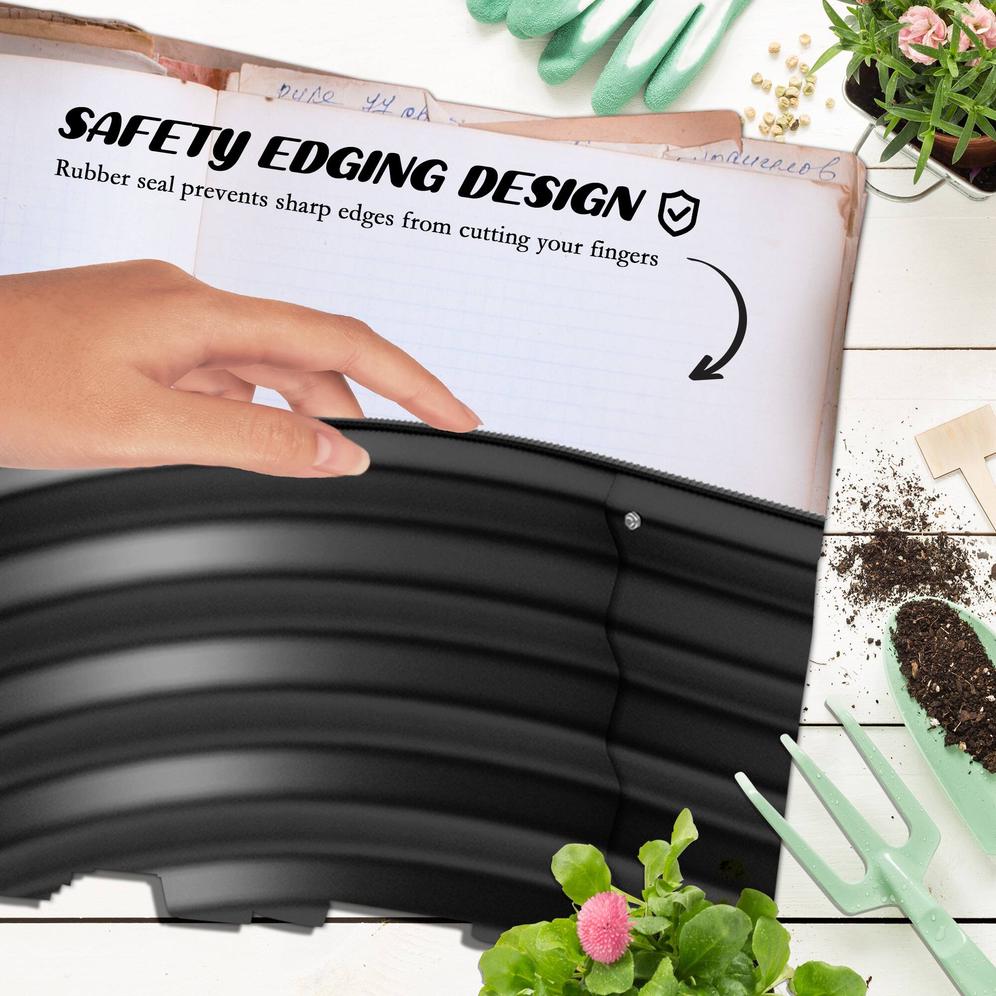 Dure 4 RA SAFETY EDGING DESIGN Rubber seal prevents sharp edges from cutting your fingers