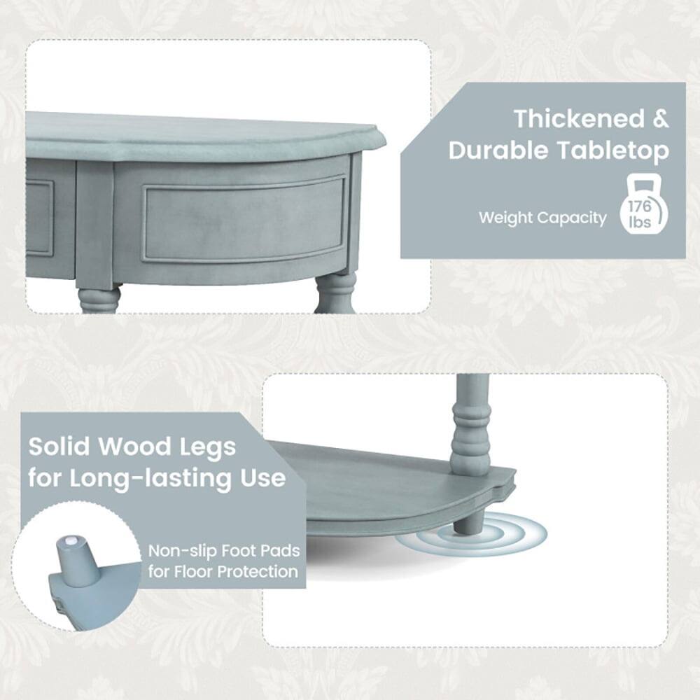 Thickened & Durable Tabletop  
Weight Capacity: 176 lbs  

Solid Wood Legs for Long-lasting Use  
Non-slip Foot Pads for Floor Protection