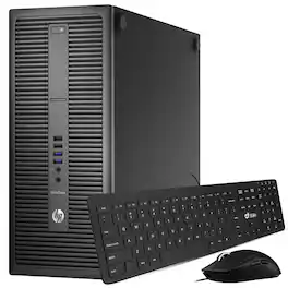 HP - Refurbished Excellent - G2 Tower Computer Desktop PC | Intel Core i5-6th 3.2GHz | 16GB RAM | 256GB SSD + 500GB HDD | KB & Mouse | Wi-Fi | Win11 - Black