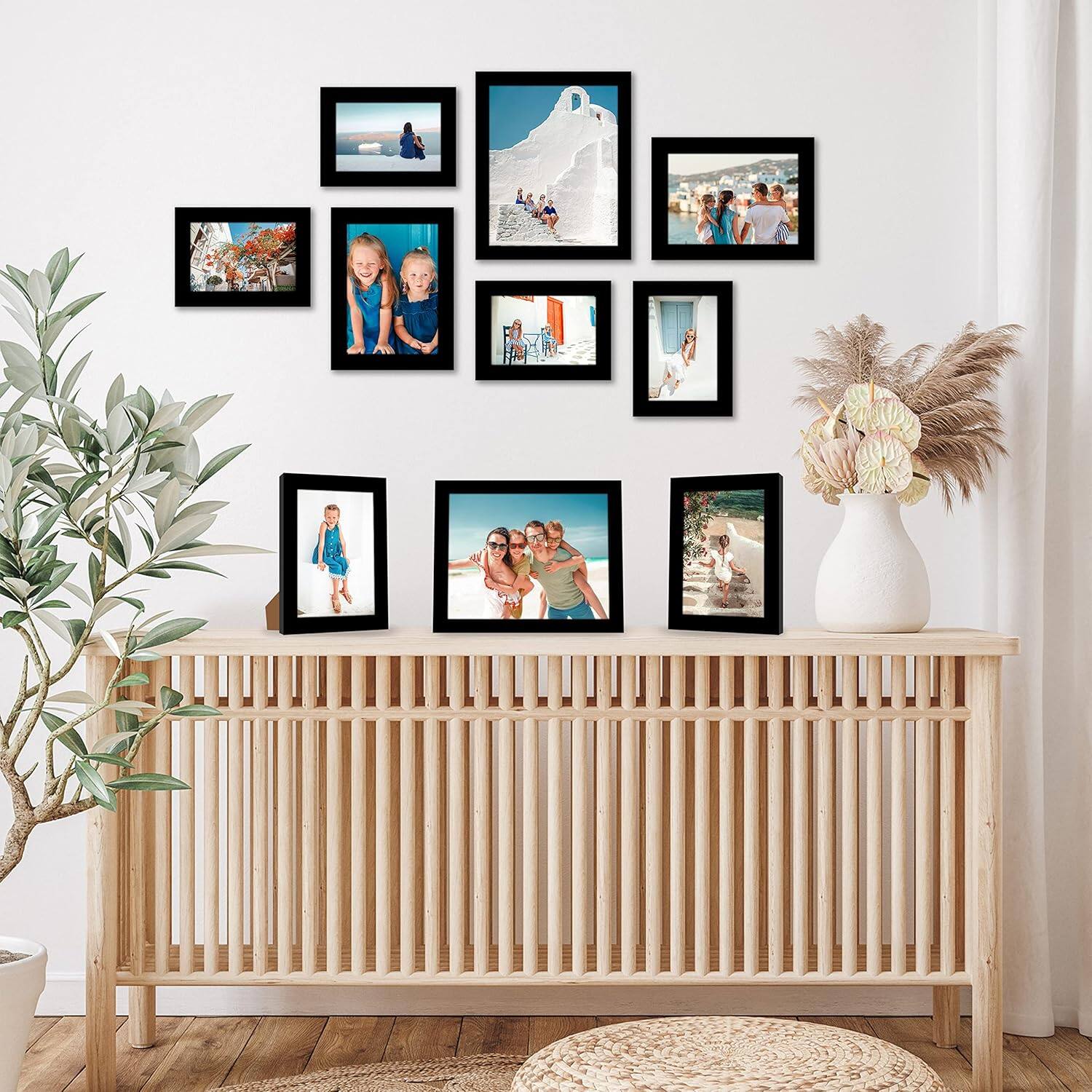 blue 10 Piece Multi Pack; Includes 8x10, 5x7, and 4x6 Frames, Gallery ...