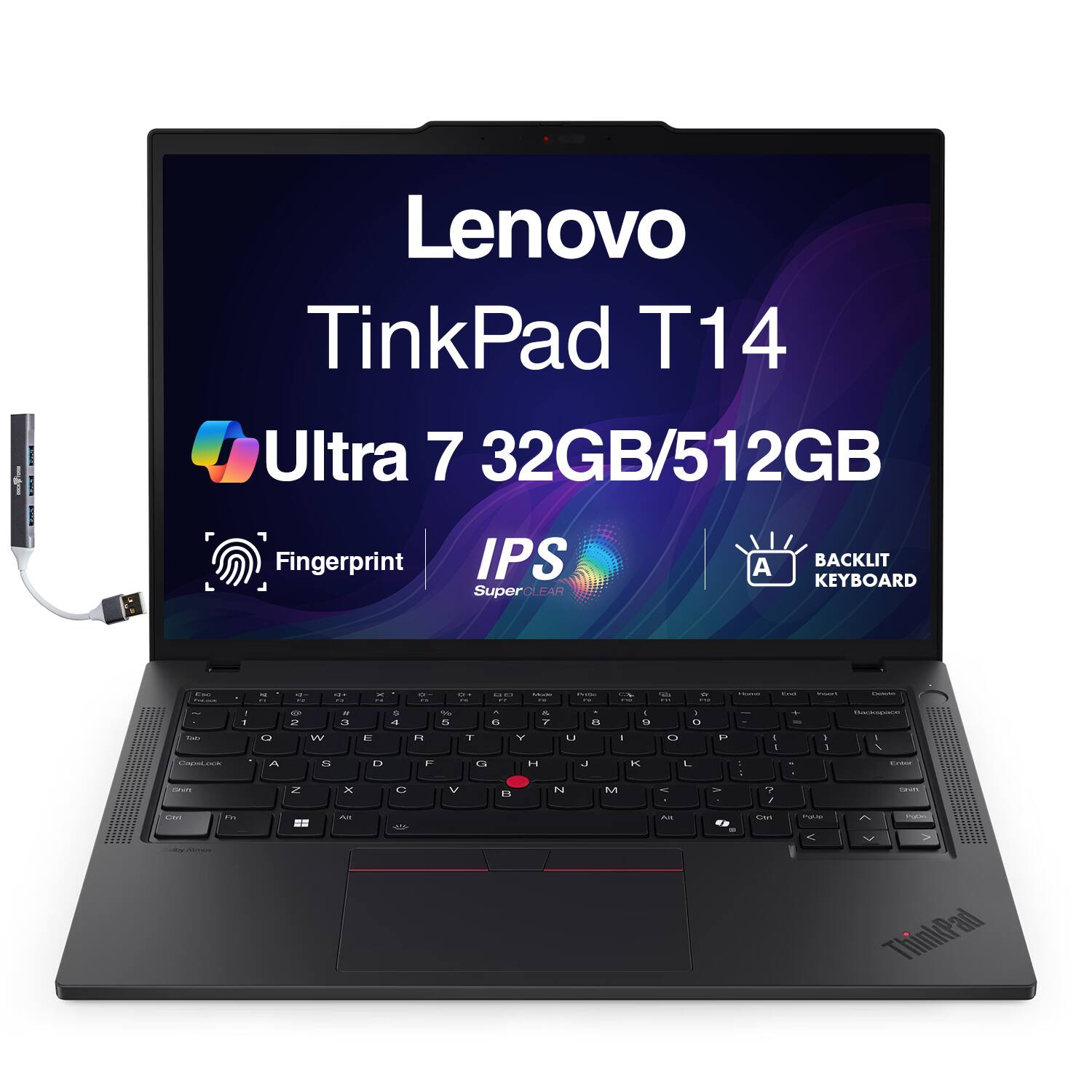 Lenovo ThinkPad T14  
Ultra 7 32GB/512GB  
Fingerprint  
IPS SuperCLEAR  
BACKLIT KEYBOARD