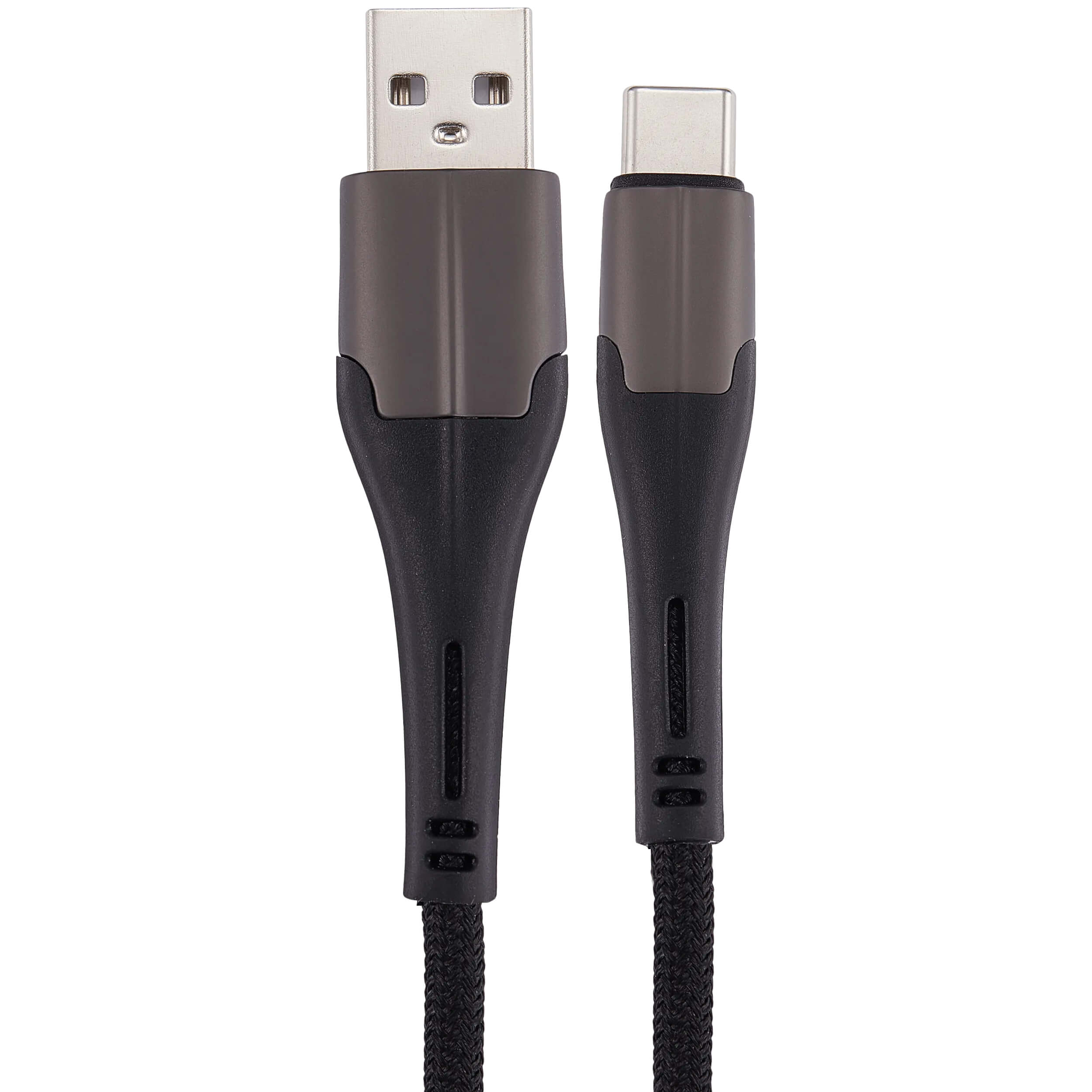 Alt View 2. Ampsentrix - 6 ft USB Type C To USB Type A Cable (Alpha) - Black - Black.