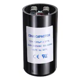 Unique Bargains - CD60 Capacitor 124-149uF 220-250VAC Run Motor Start Capacitor 50/60Hz for Electric Fan Motor Well Pump - Black