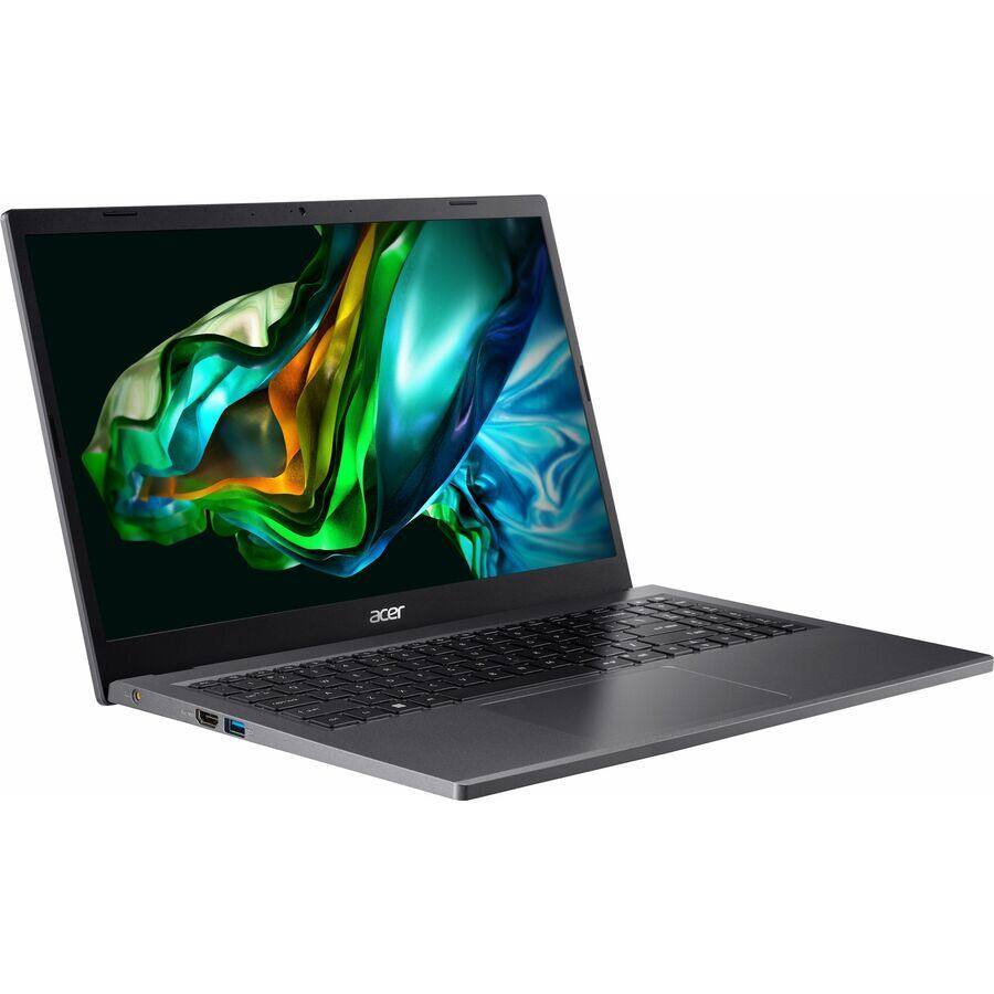 Angle. Acer - Aspire 5 A515-58P-35S4 15.6" Notebook Intel Core i3 13th Gen i3-1315U 8GB RAM 128GB SSD Windows 11 Home - Gray.